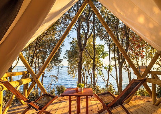 Sunset tenda per 2+1 vista mare